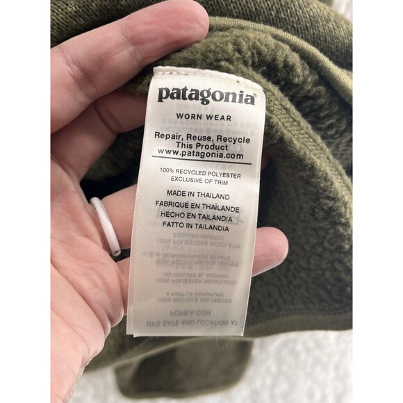 Patagonia Men's Small Better Sweater 1/4 Zip Pullover 25523 Green Gorpcore - Picture 4 of 9